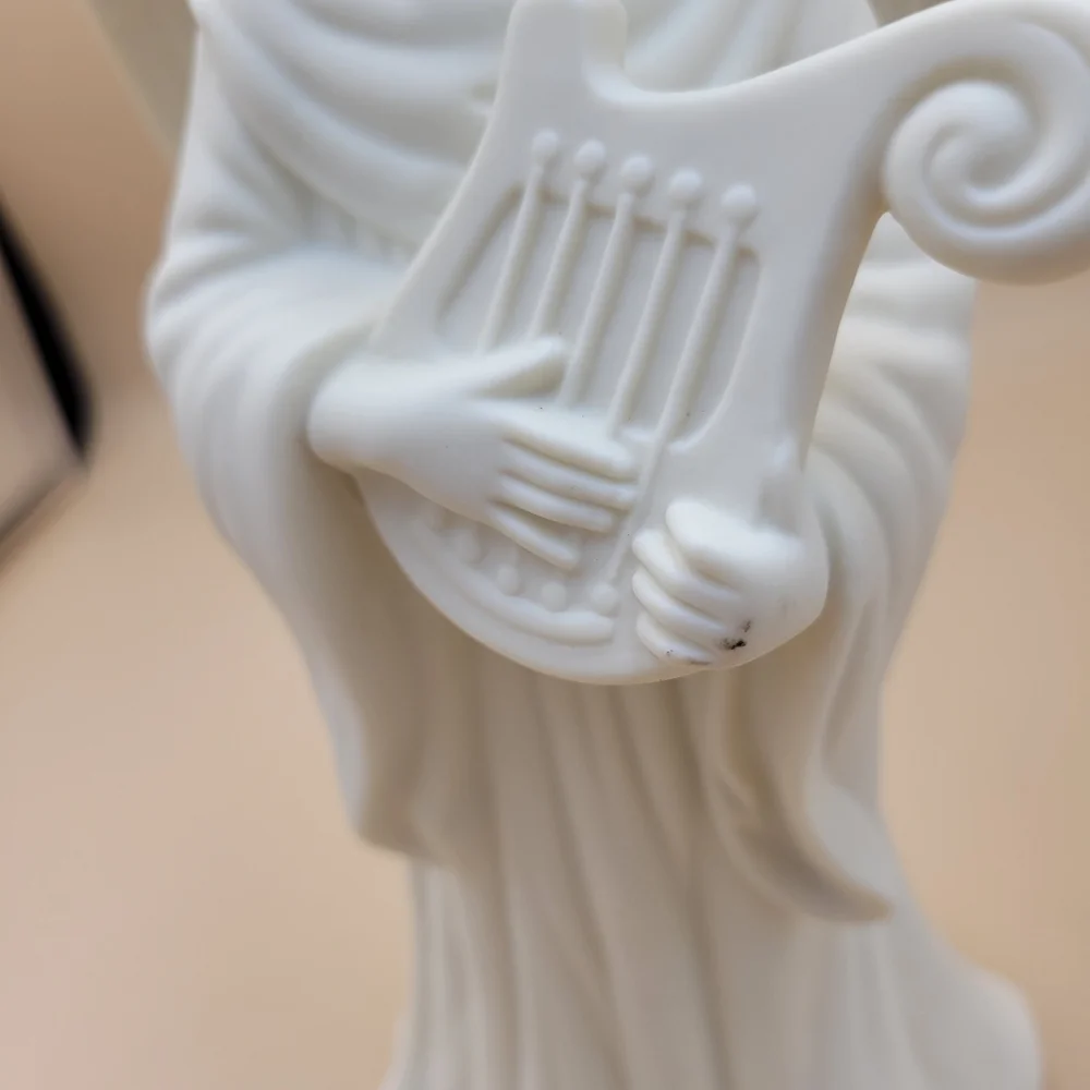 PartyLite Lyrical Angel P0461 Taper Candle Holder Harp Wings Retired Vintage